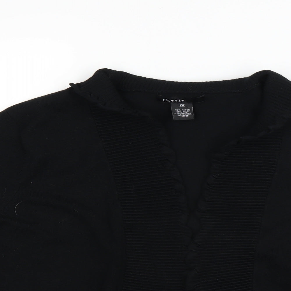 Thesis Womens Black   Cardigan Jumper Size XL