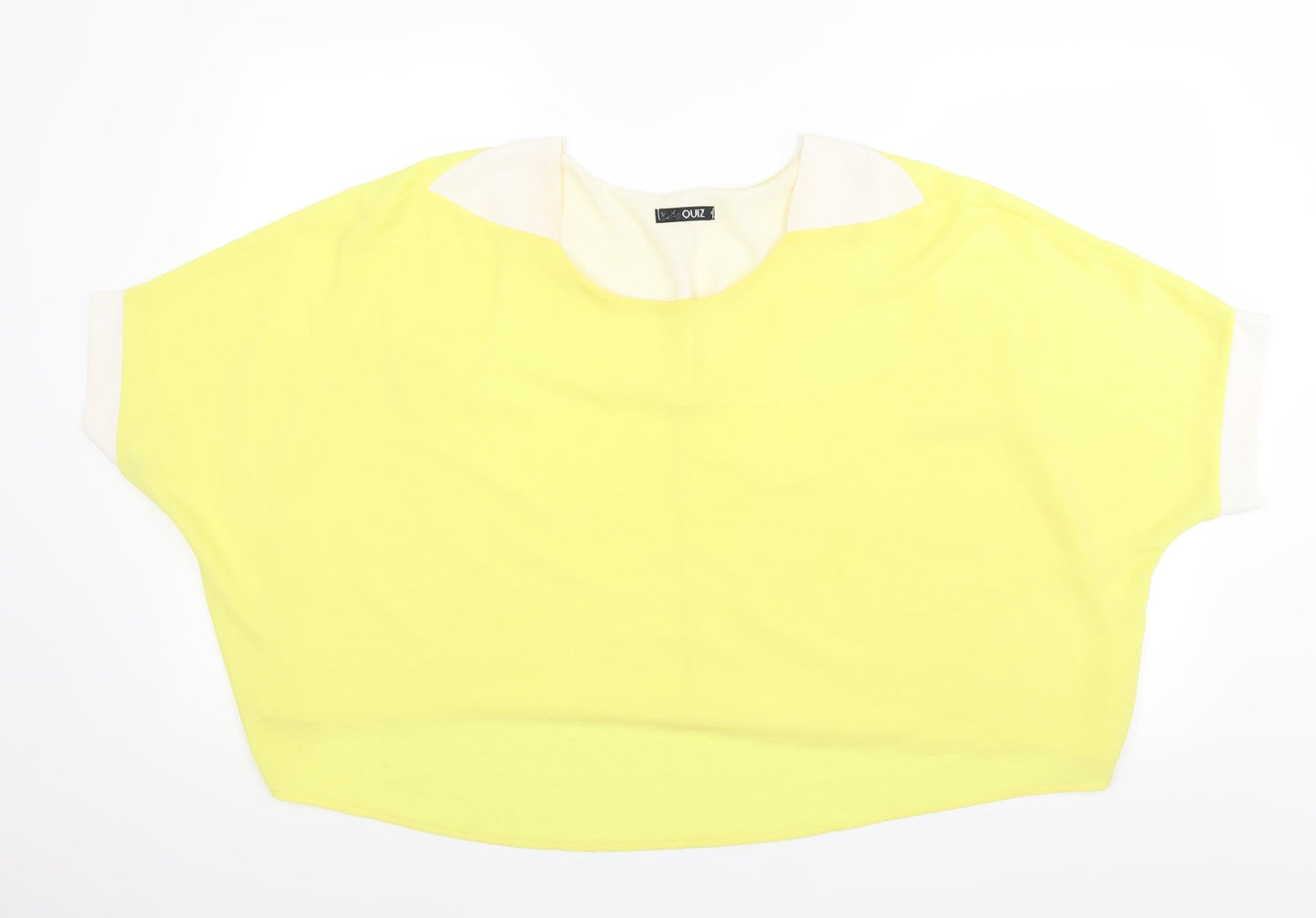 Womens UK Size S Quiz Yellow Basic Blouse