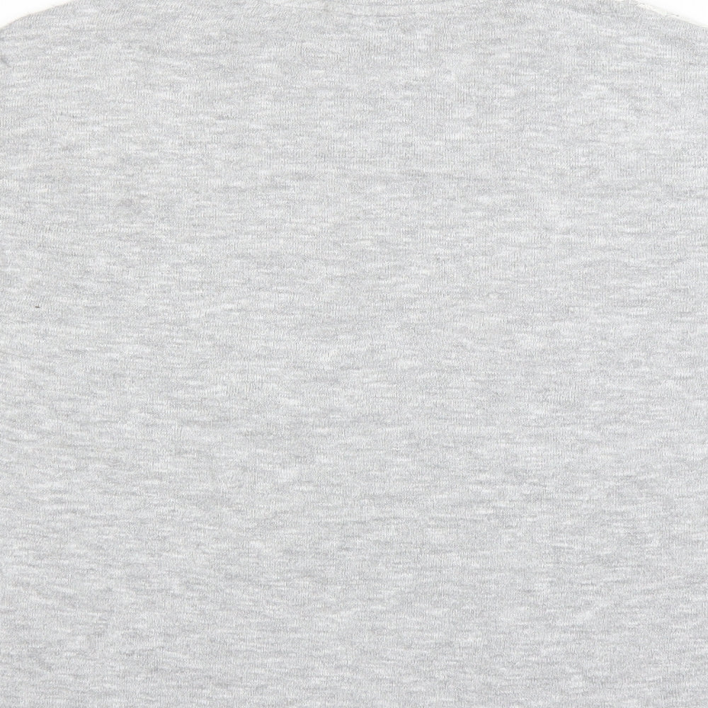 Sainsburys Womens Grey   Pullover Jumper Size 14  - lace and beads on shoulders