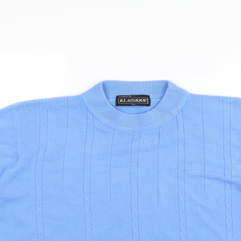 Klassique Womens Blue   Pullover Jumper Size M