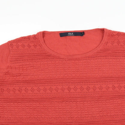 ISLE Womens Pink   Pullover Jumper Size M