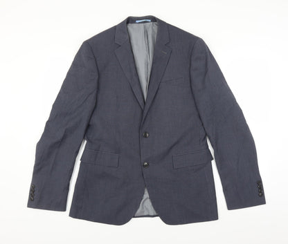 Mens UK Size 38 Cedar Wood State Regular Blue Suit Jacket