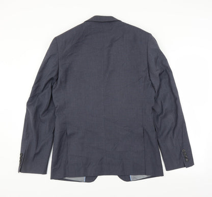 Mens UK Size 38 Cedar Wood State Regular Blue Suit Jacket