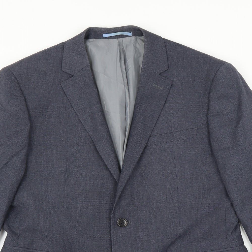 Mens UK Size 38 Cedar Wood State Regular Blue Suit Jacket