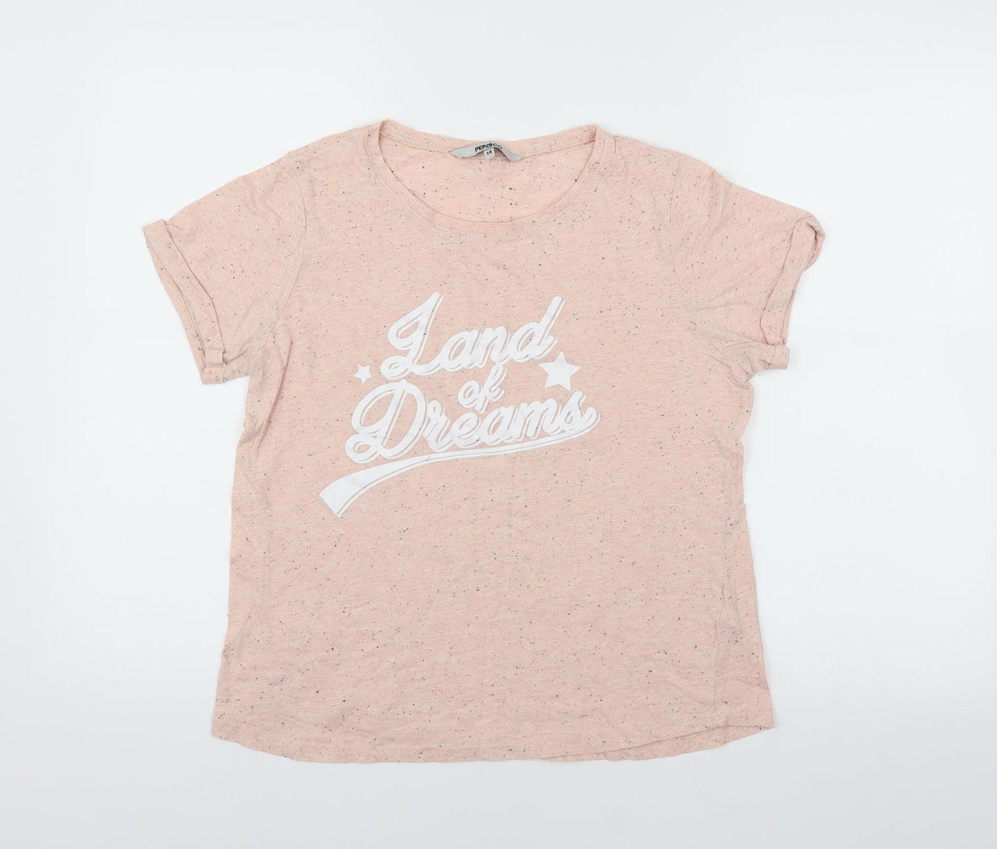 Womens UK Size 14 Pep & Co Pink Basic T-Shirt