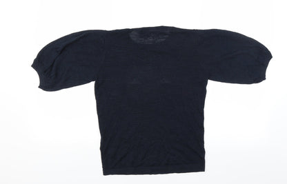 NEXT Womens Blue   Pullover Jumper Size 8  - star fine knit