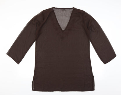 long beach Womens Brown   Shift  Size M  - sheer beach cover up