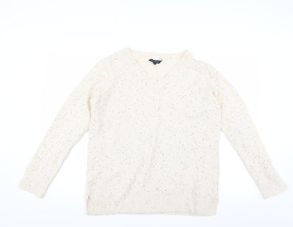 Peacocks Womens Ivory   Pullover Jumper Size M
