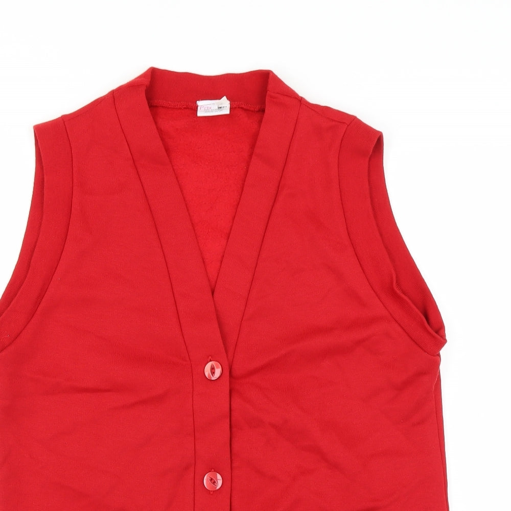 Preworn Womens Red   Cardigan Sweatshirt Size S