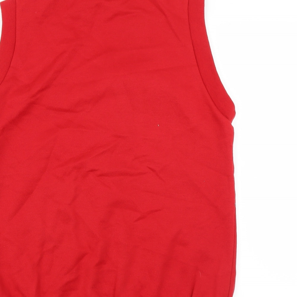 Preworn Womens Red   Cardigan Sweatshirt Size S