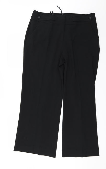 Kaleidoscope Womens Black   Trousers  Size 16 L28 in