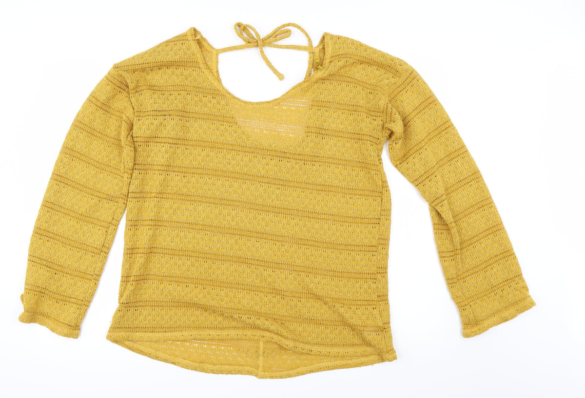 Next Womens Yellow   Pullover Jumper Size 16