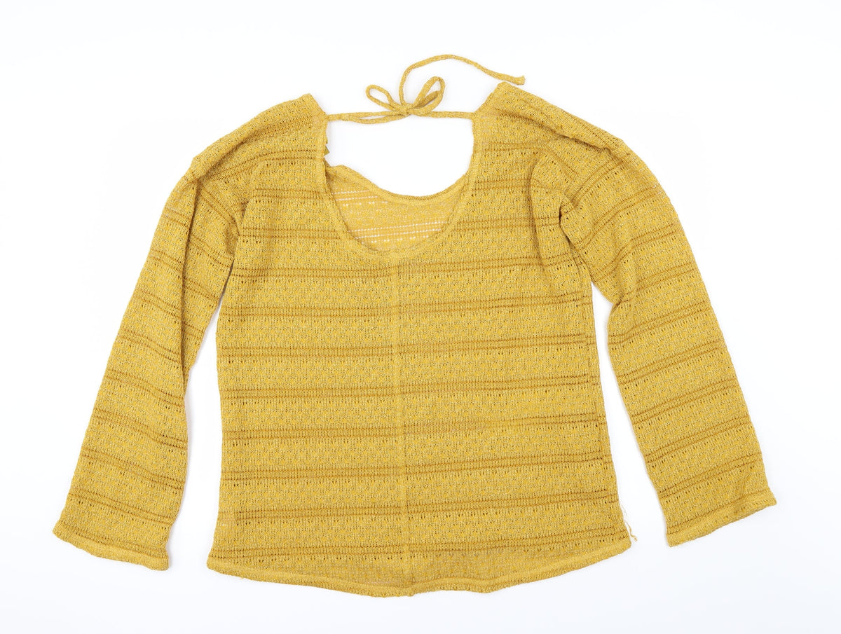 Next Womens Yellow   Pullover Jumper Size 16