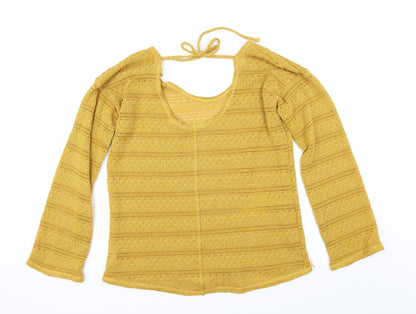 Next Womens Yellow   Pullover Jumper Size 16