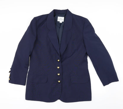 Womens UK Size 14 slimma Regular Blue Suit Jacket