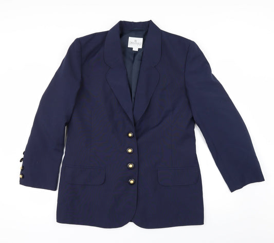Womens UK Size 14 slimma Regular Blue Suit Jacket