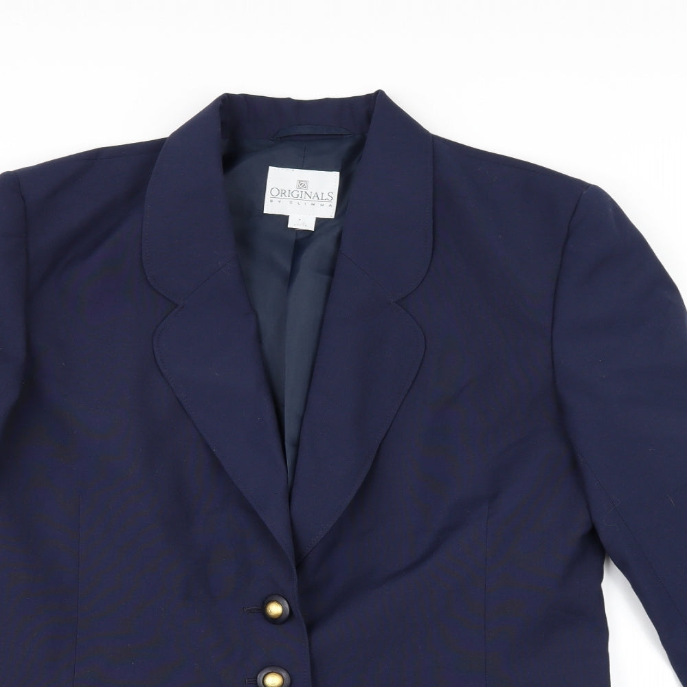 Womens UK Size 14 slimma Regular Blue Suit Jacket
