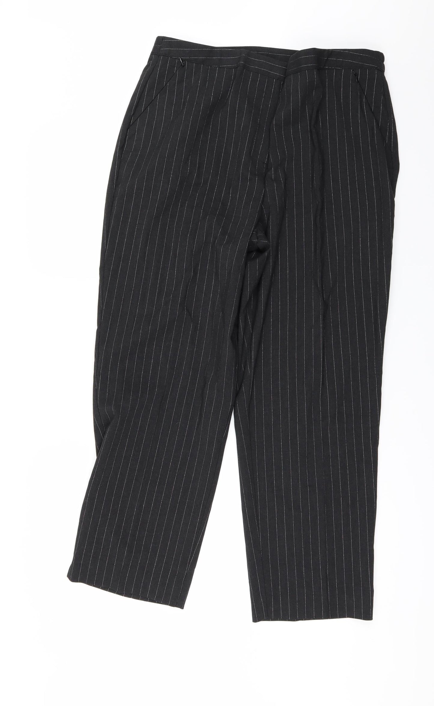 Womens UK Size 16 Wardrobe Regular Fit  Black Trousers