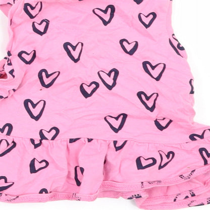 Mothercare Girls Pink Geometric  A-Line  Size 9-12 Months