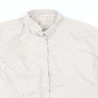 Mens UK Size M celio* Beige  Button-Up Long Sleeve Casual Shirt