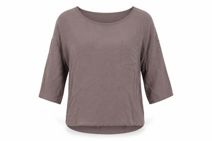 Womens UK Size S Luxzuz Beige Basic Blouse