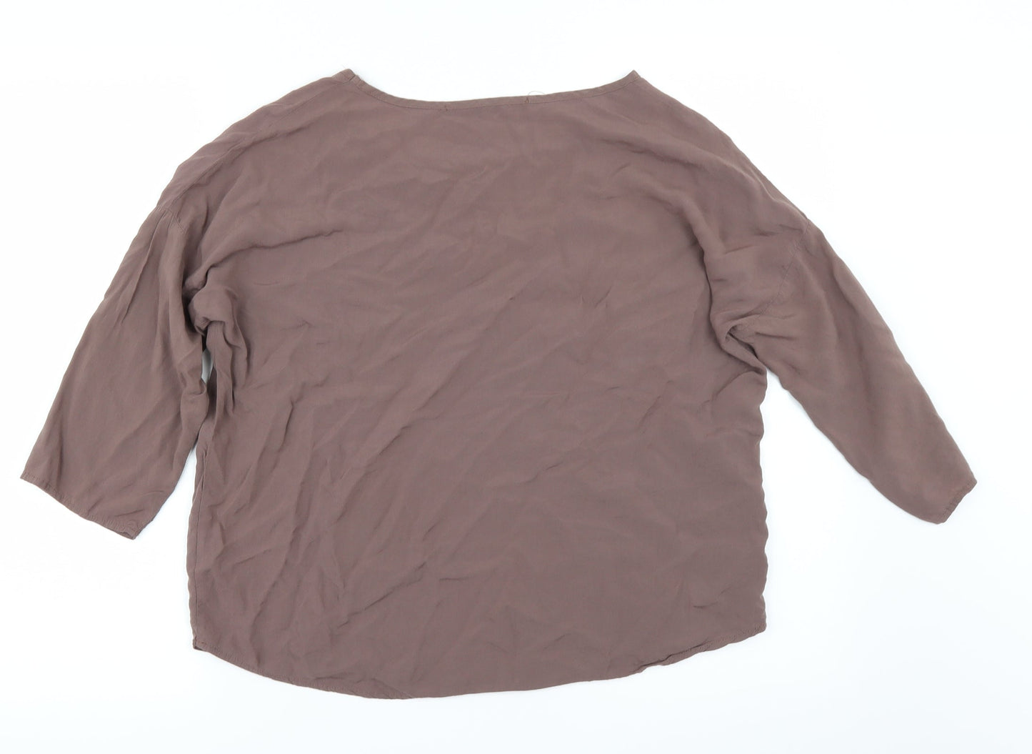 Womens UK Size S Luxzuz Beige Basic Blouse