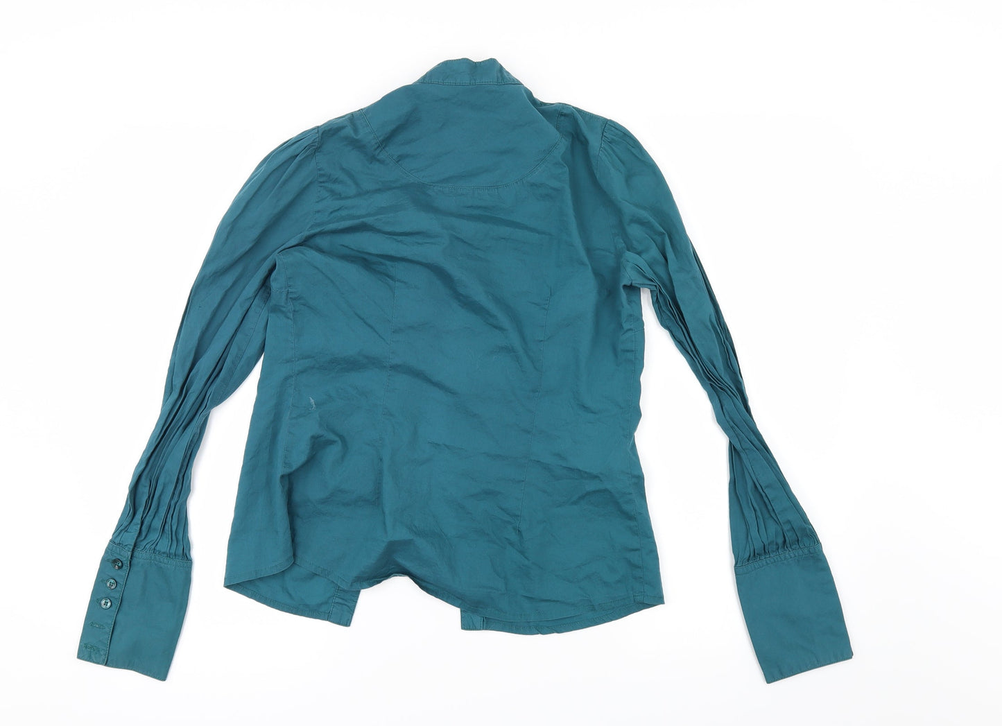 Womens UK Size M MNG Green Basic Button-Up