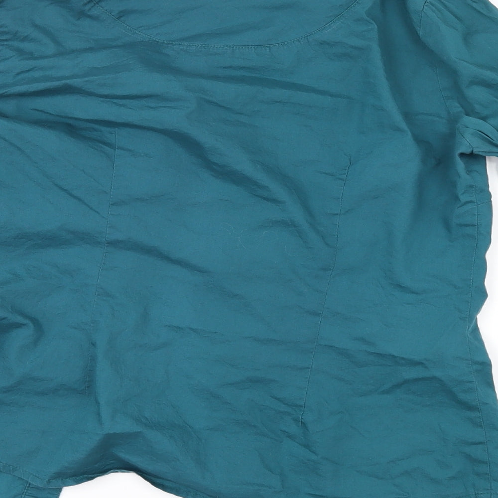 Womens UK Size M MNG Green Basic Button-Up