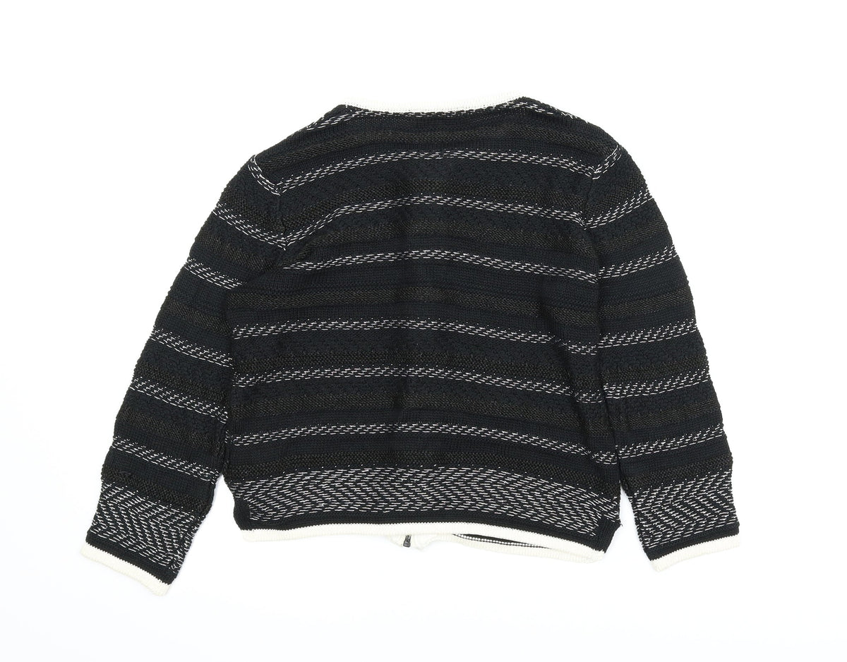 Marks & Spencer Womens Black   Full Zip Jumper Size 8