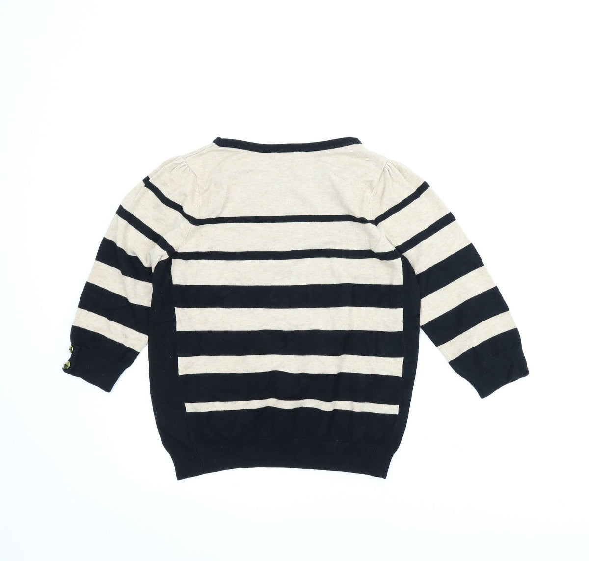 BHS Womens Beige Striped  Pullover Jumper Size 12