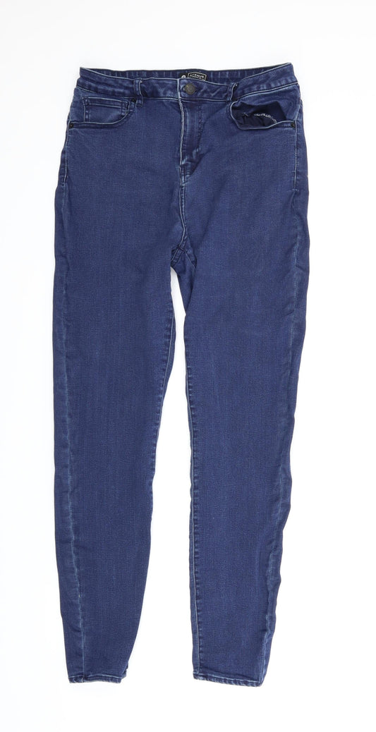 Avenue Denim Womens Blue  Denim Skinny Jeans Size 14 L27 in