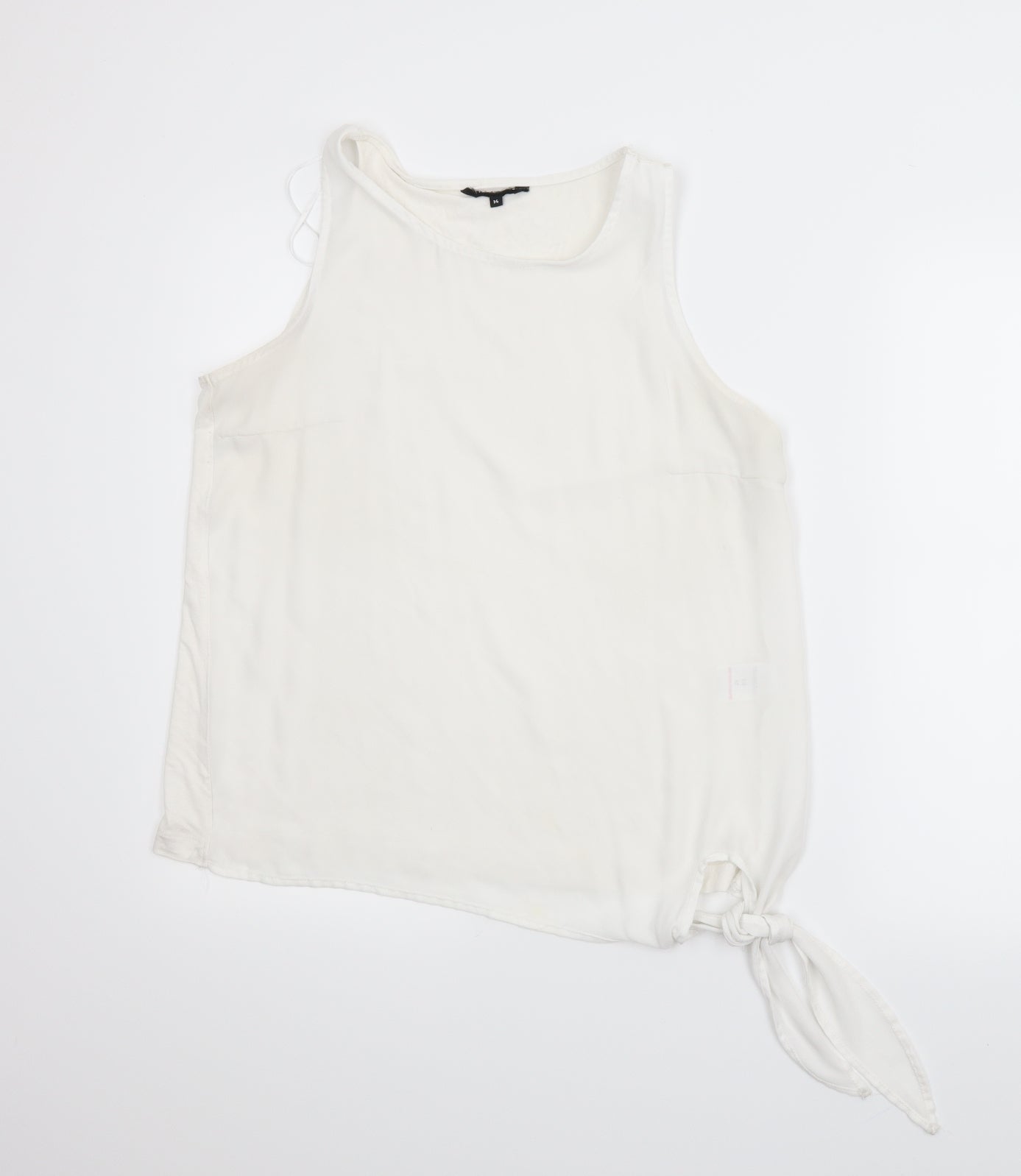 Womens UK Size 14 Peacocks White Basic Blouse