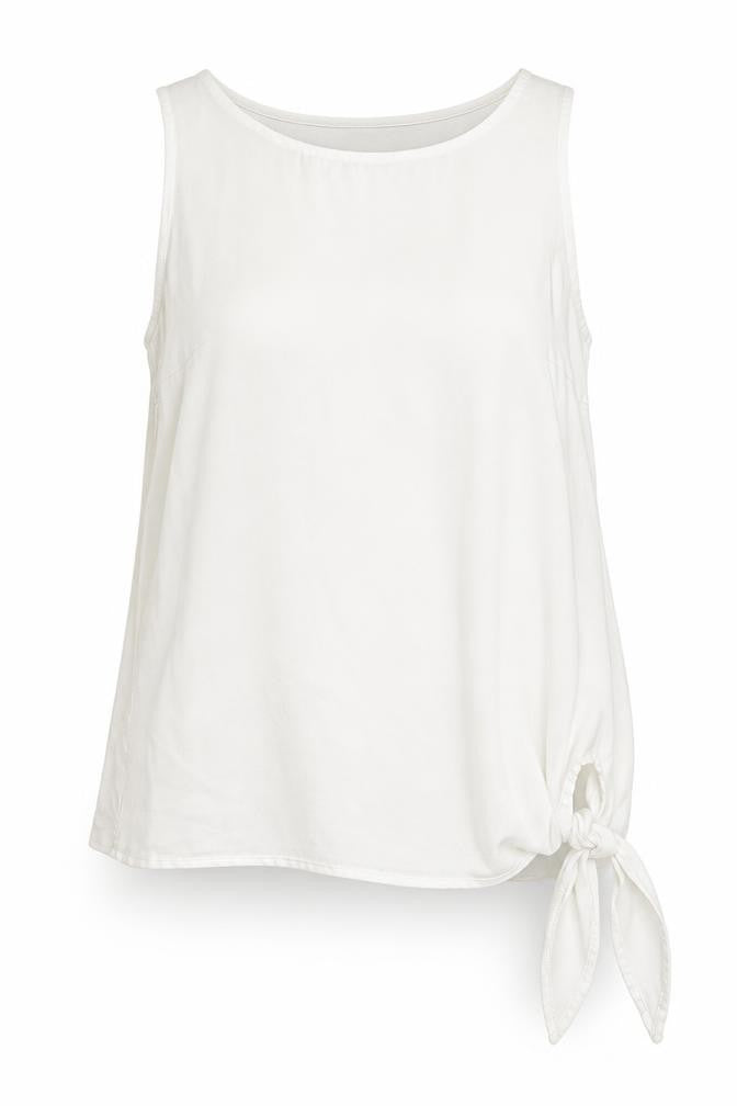 Womens UK Size 14 Peacocks White Basic Blouse