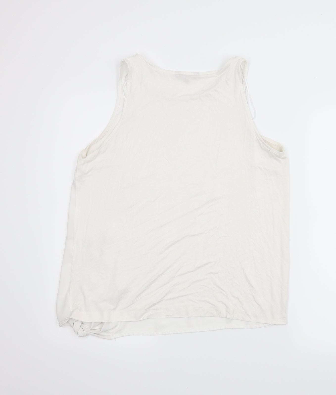 Womens UK Size 14 Peacocks White Basic Blouse