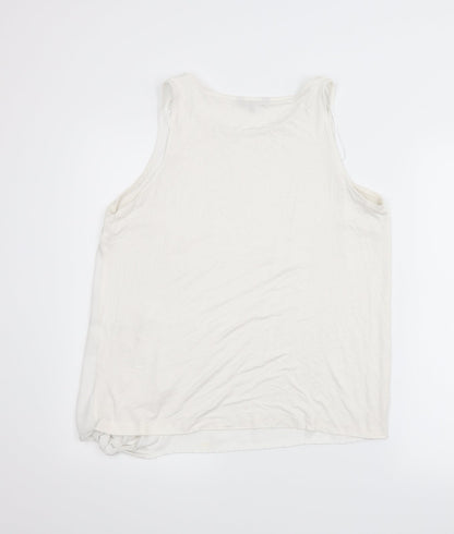 Womens UK Size 14 Peacocks White Basic Blouse