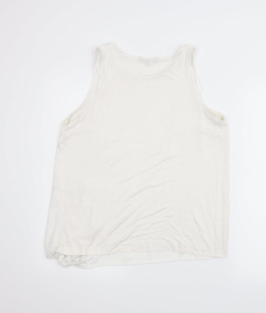 Womens UK Size 14 Peacocks White Basic Blouse