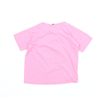 Fox Originals Girls Pink   Basic T-Shirt Size 8-9 Years  - Unicorn