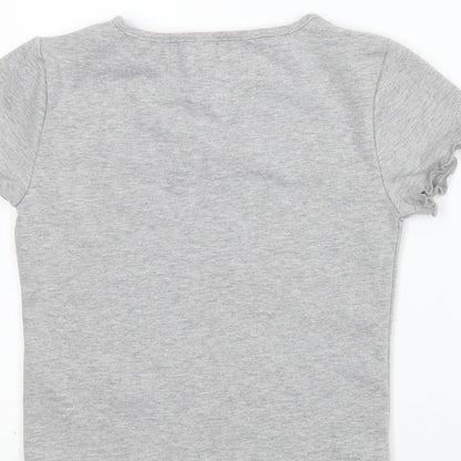 Denim Co Girls Grey   Basic T-Shirt Size 9-10 Years