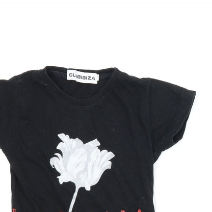 Club Ibiza Boys Black   Basic T-Shirt Size 4 Years