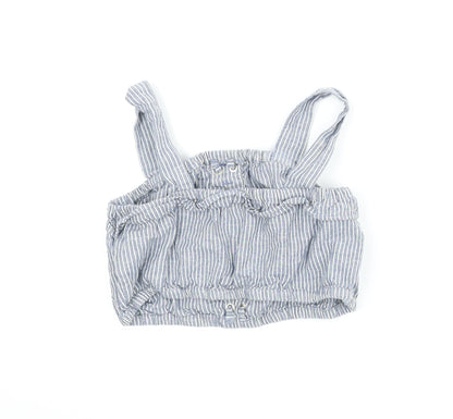 NEXT Girls Blue Striped  Cropped Tank Size 7 Years