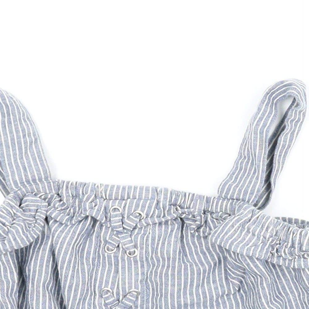NEXT Girls Blue Striped  Cropped Tank Size 7 Years