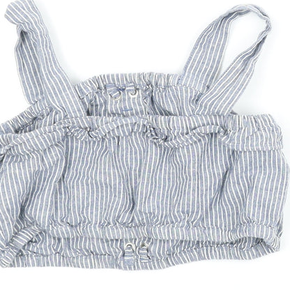 NEXT Girls Blue Striped  Cropped Tank Size 7 Years