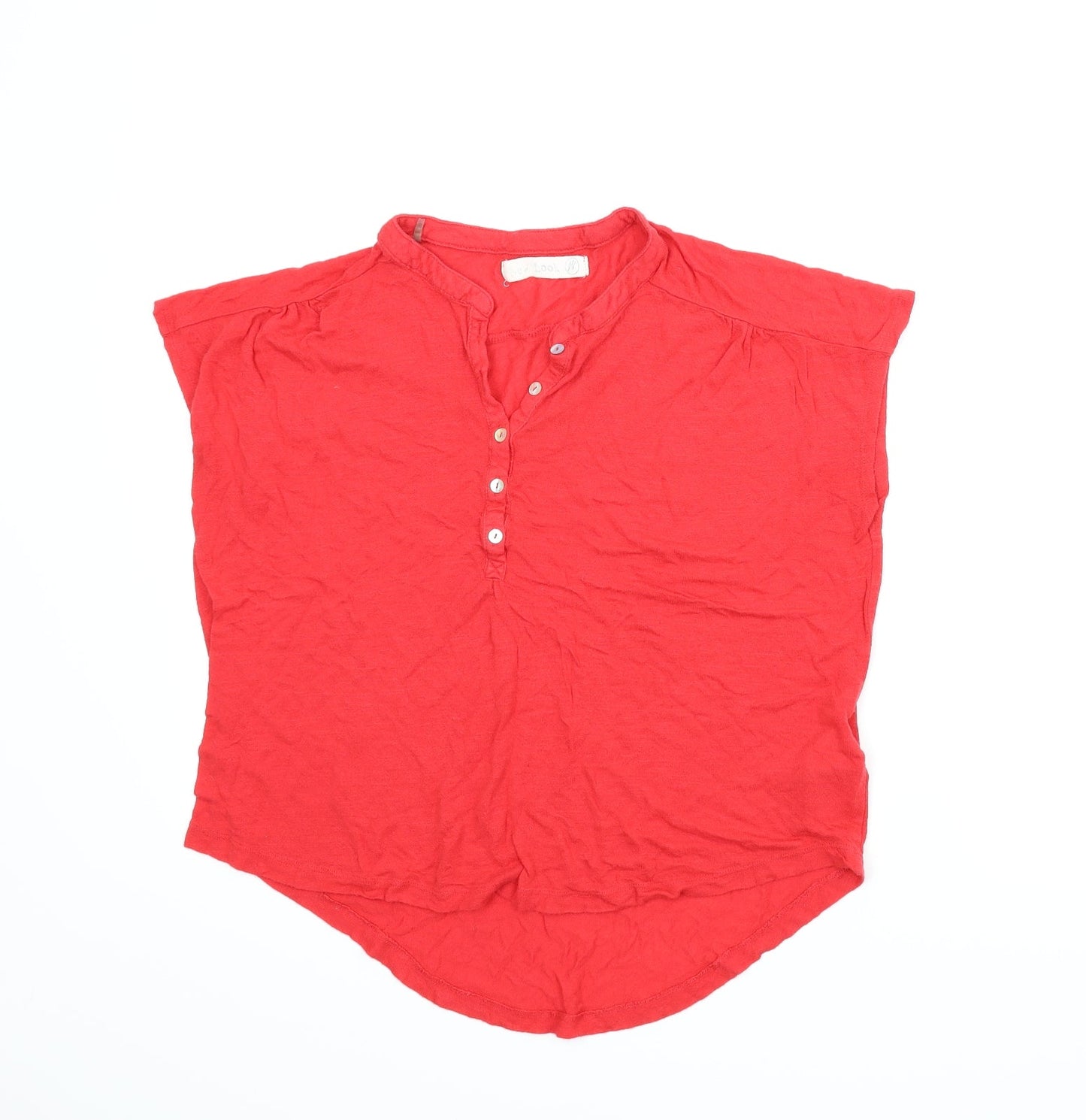 Womens UK Size 14 New Look Red Basic T-Shirt