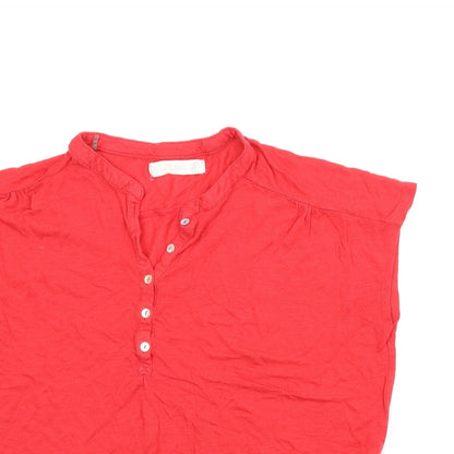 Womens UK Size 14 New Look Red Basic T-Shirt