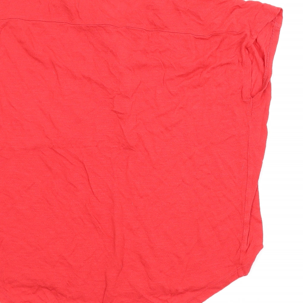 Womens UK Size 14 New Look Red Basic T-Shirt