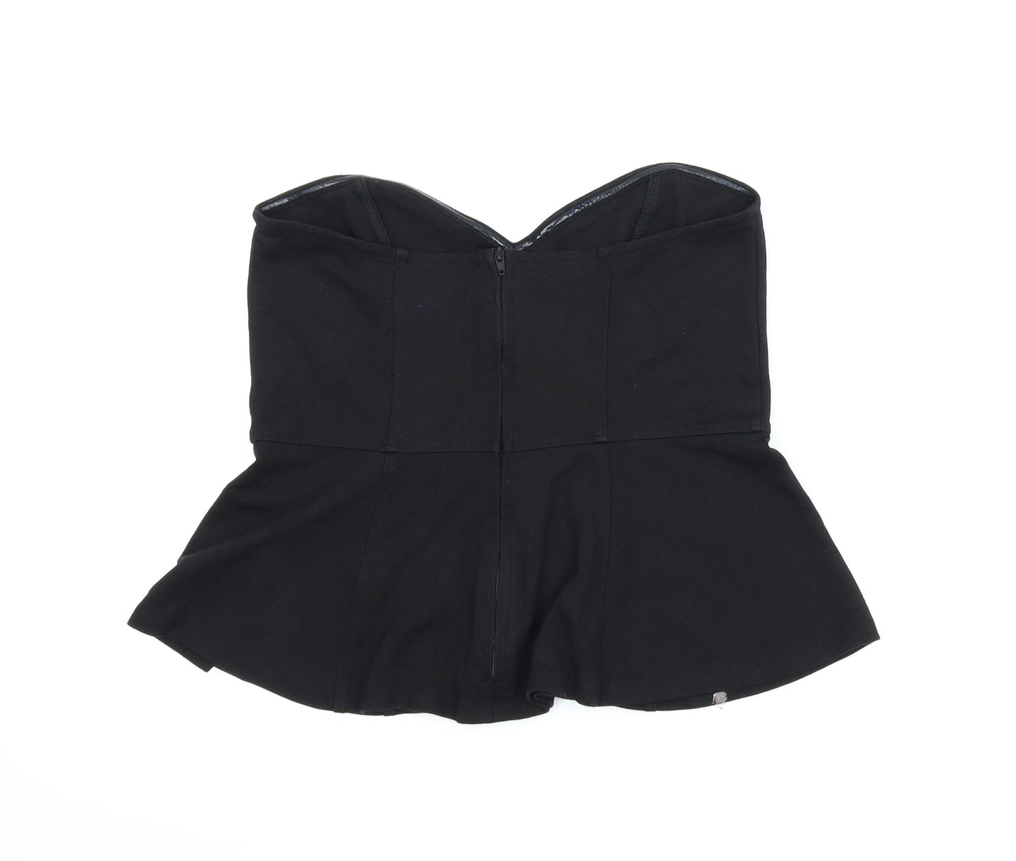 Womens UK Size M H&M Black Cropped Blouse