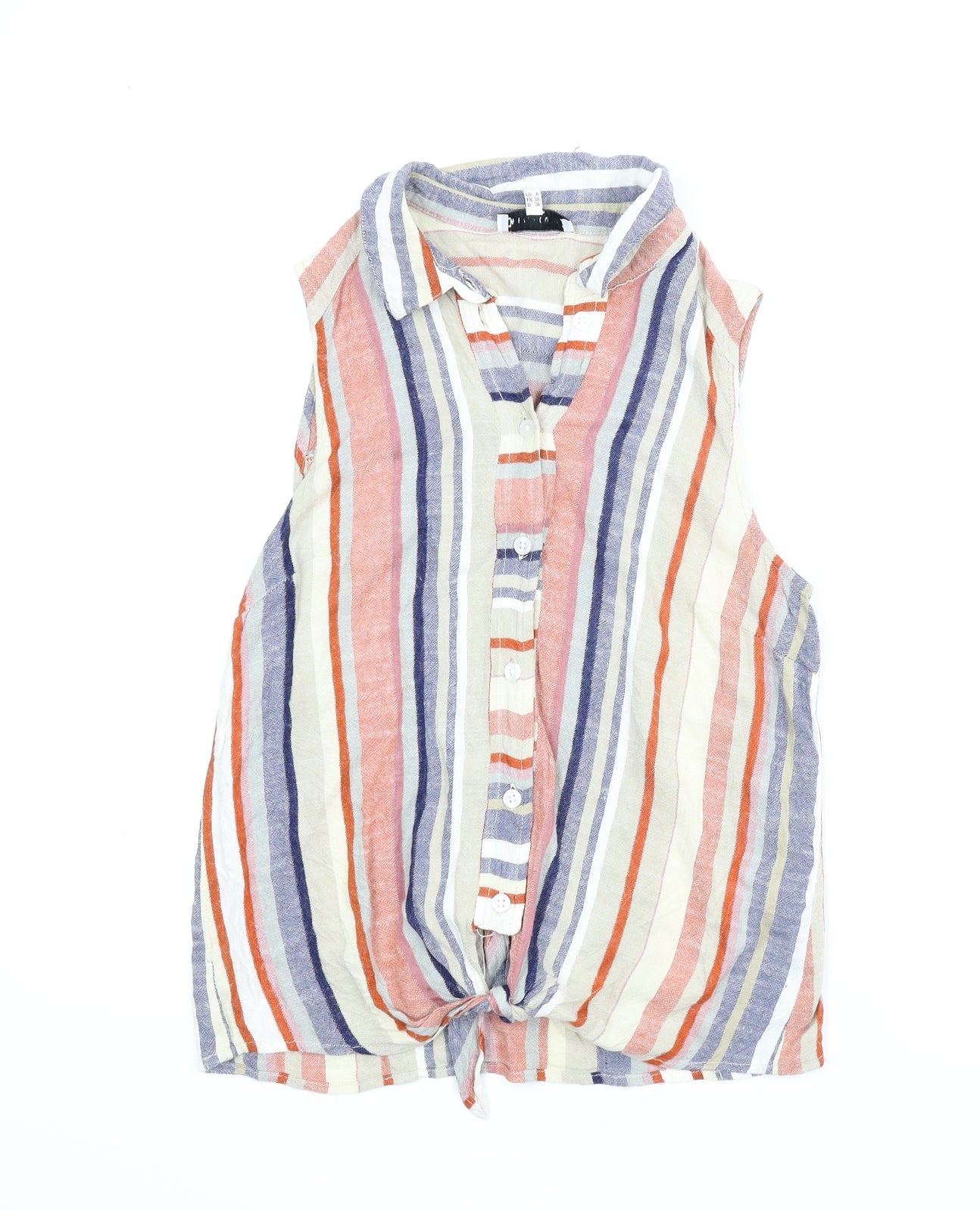 Womens UK Size 10 Warehouse Multicoloured Basic Blouse