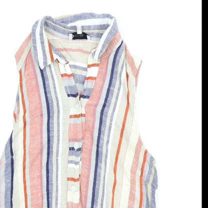 Womens UK Size 10 Warehouse Multicoloured Basic Blouse