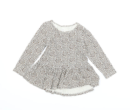 Gap Girls Beige Animal Print  A-Line  Size 3 Years