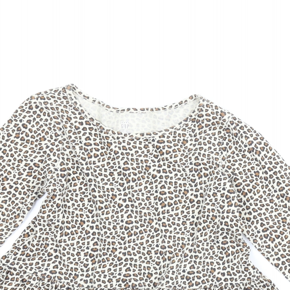 Gap Girls Beige Animal Print  A-Line  Size 3 Years